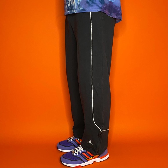 Jordan | Pants | Vintage Black Jordan Sweatpants Loose Fit Ankle Zippers  White Accents Y2k | Poshmark